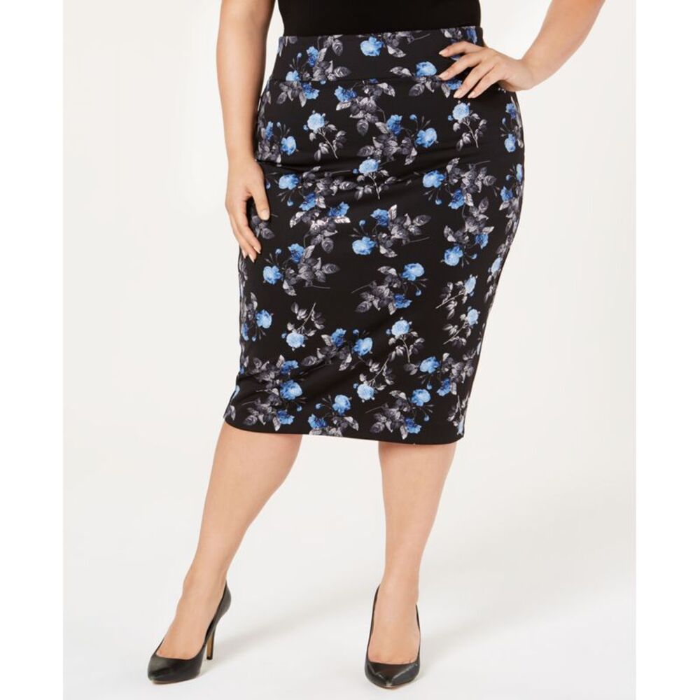 Alfani Plus Size Printed Scuba Skirt